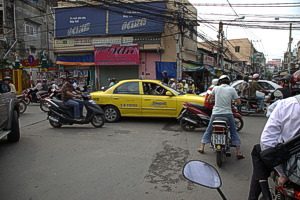 Druk verkeer in Ho Chi Minh Stad